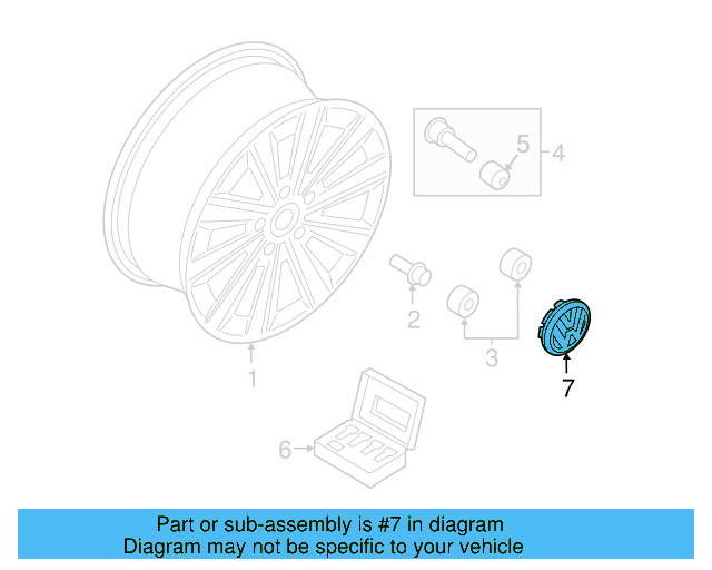 Heritage Wheel Center Cap 5C0-601-149-D-QZQ - View 3