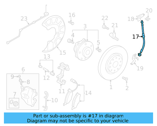 Brake Hose 5C0-611-701-A - View 7