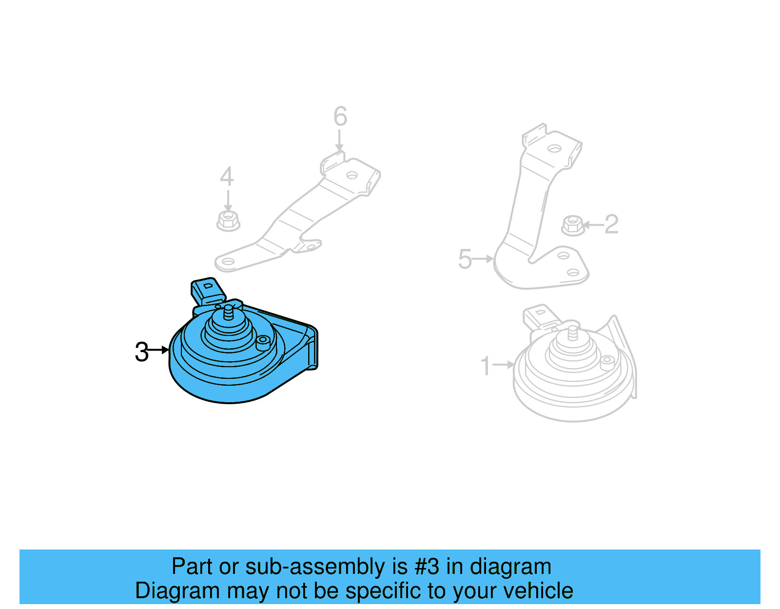 Low Note Horn 5C0-951-221-B - View 59
