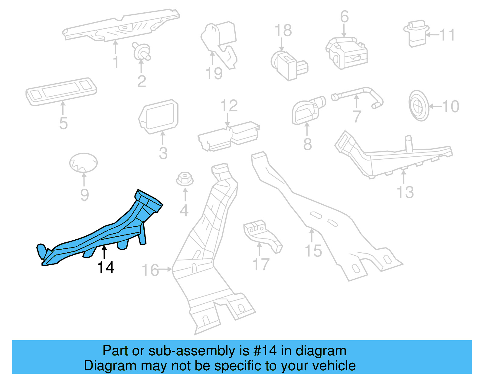 Instrument Panel Air Duct 5C1-819-151-B - View 27