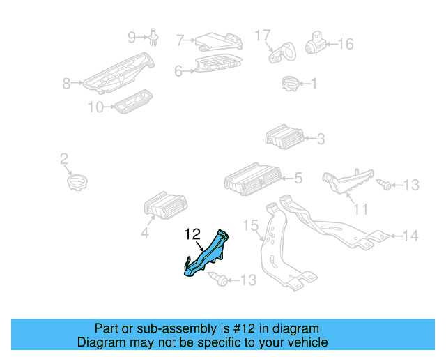 Instrument Panel Air Duct 5C1-819-151-B