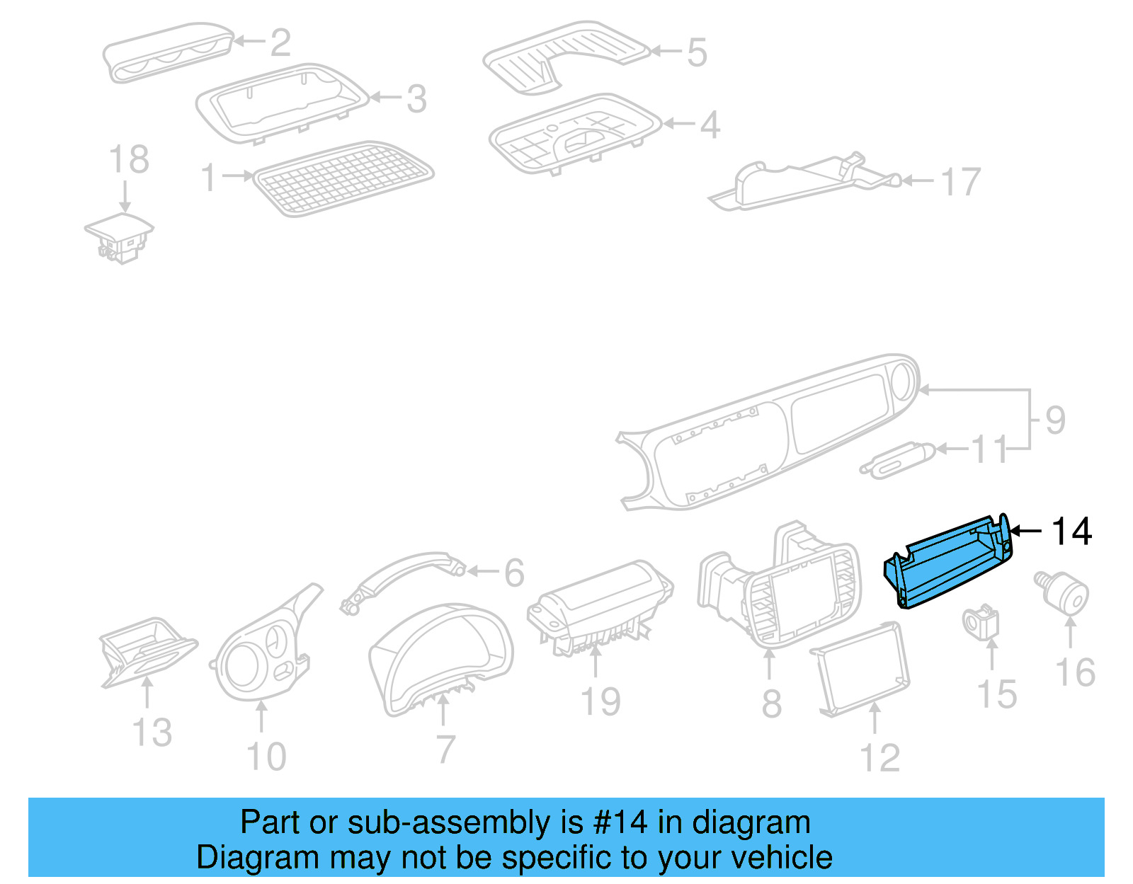 Storage Pocket 5C1-857-105 - View 7