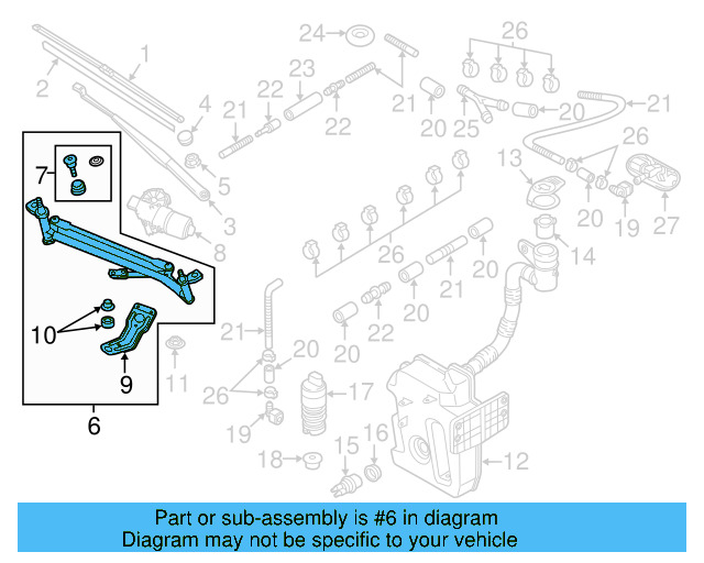 Wiper Transmission 5C1-955-601 - View 6