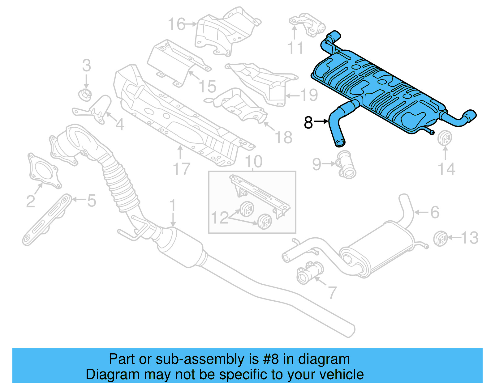 Rear Muffler 5C3-253-609-G - View 4