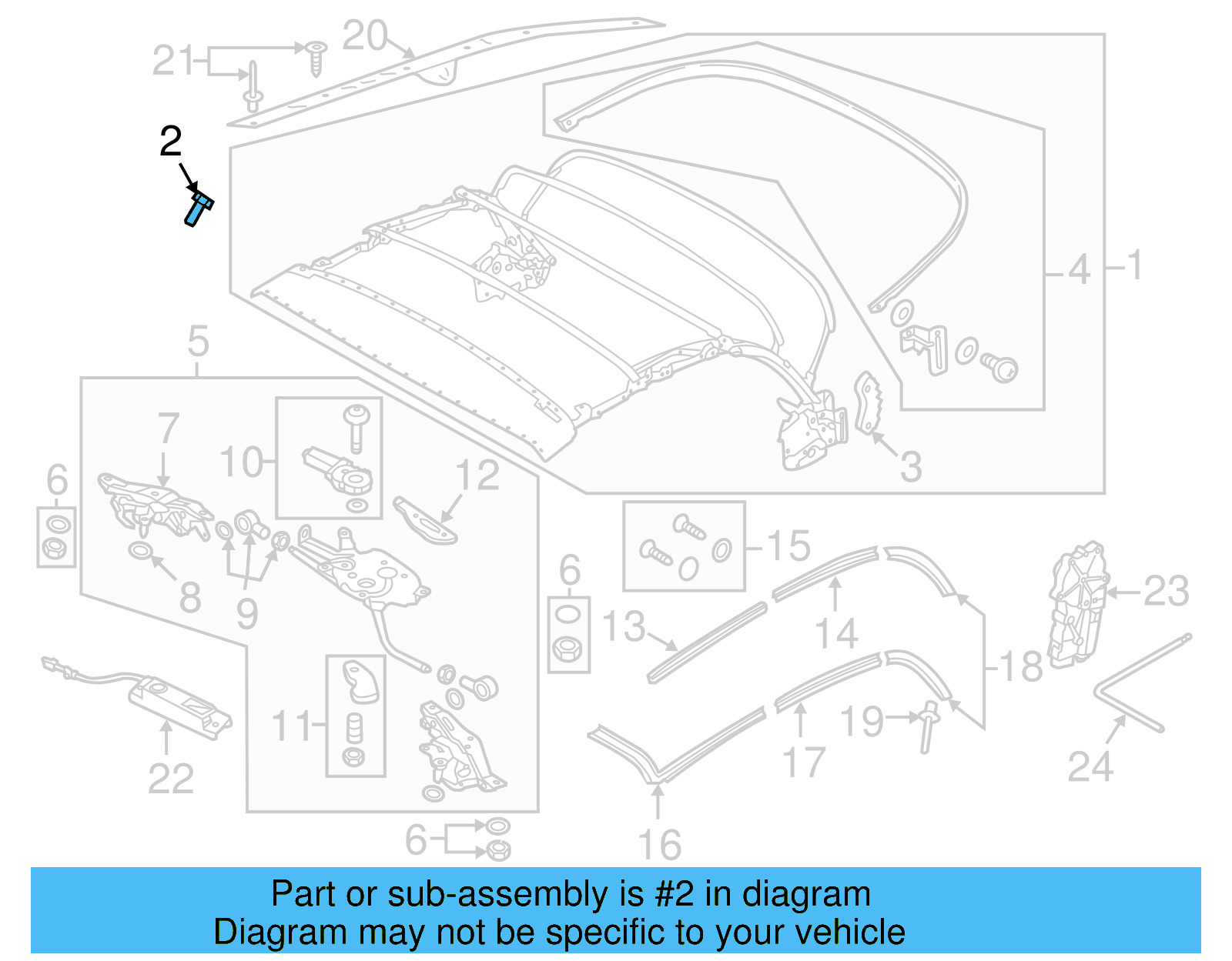 Top Frame Repair Kit 5C3-898-814 - View 5