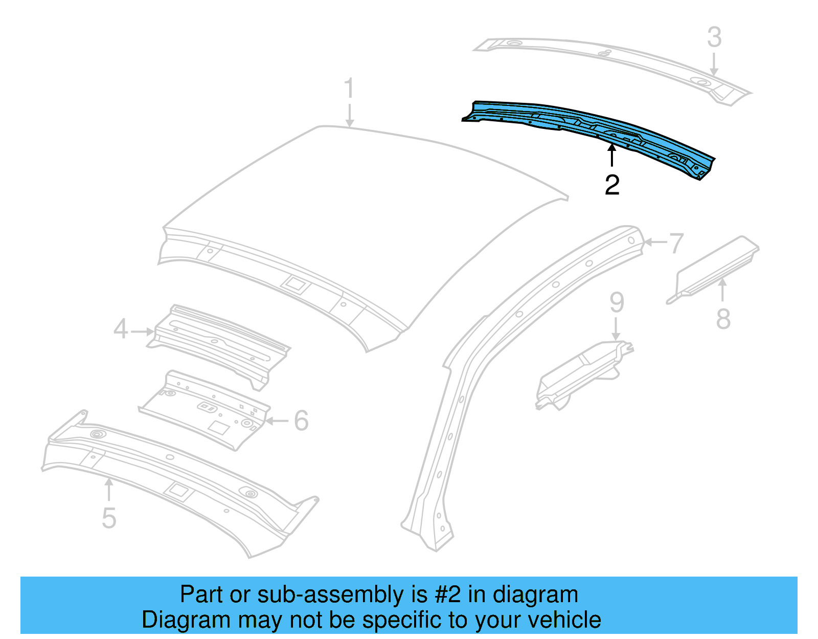 Header Panel 5C5-817-123-E - View 6
