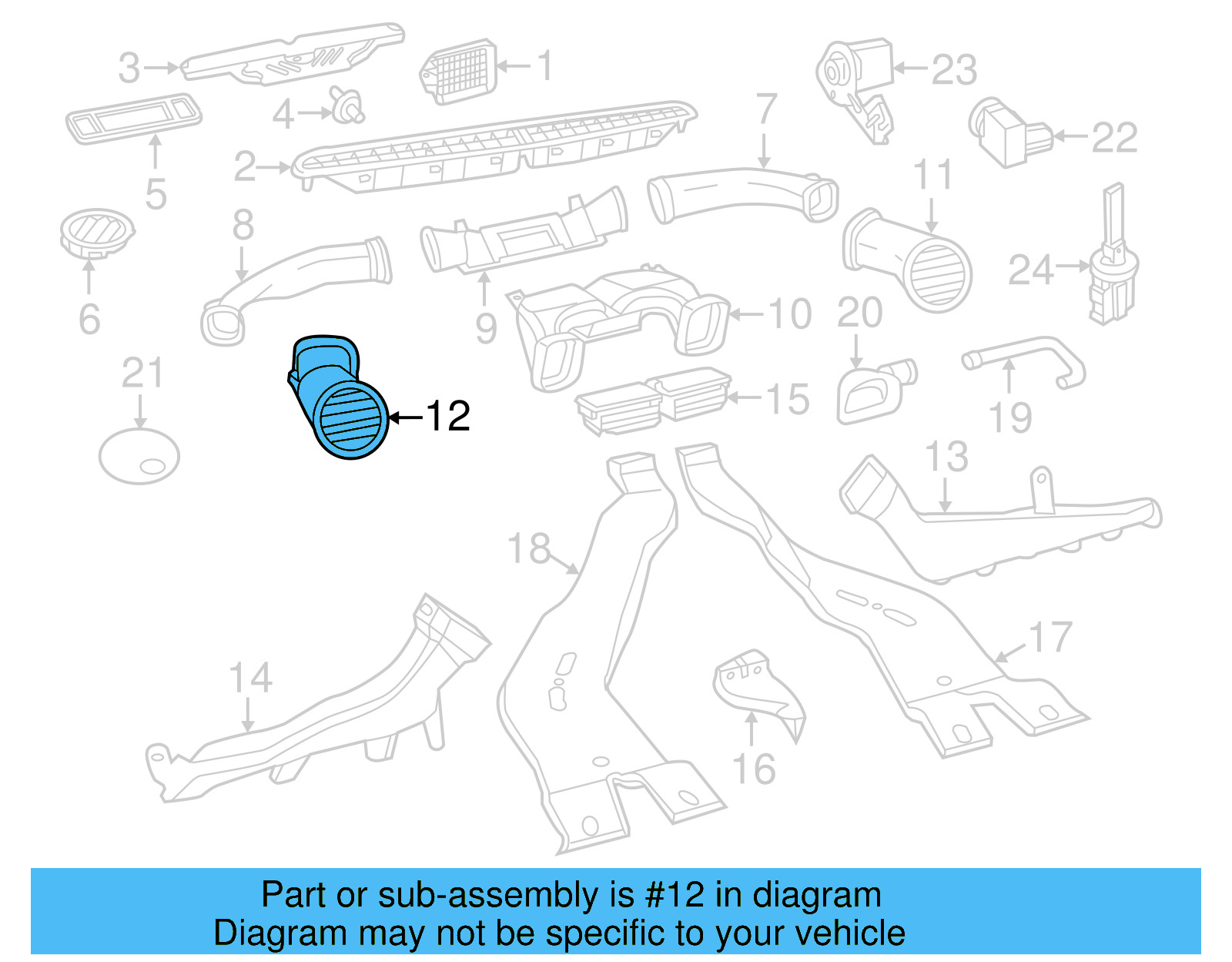 Air Outlet 5C5-819-703-E-3Q7 - View 4