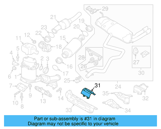 Exhaust Heat Shield 5K0-825-635 - View 50