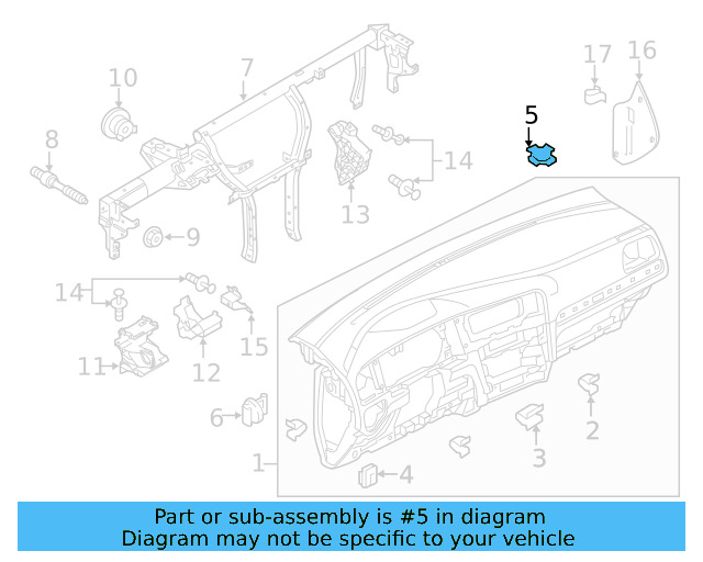 Instrument Panel Grommet 5C5-857-949 - View 29