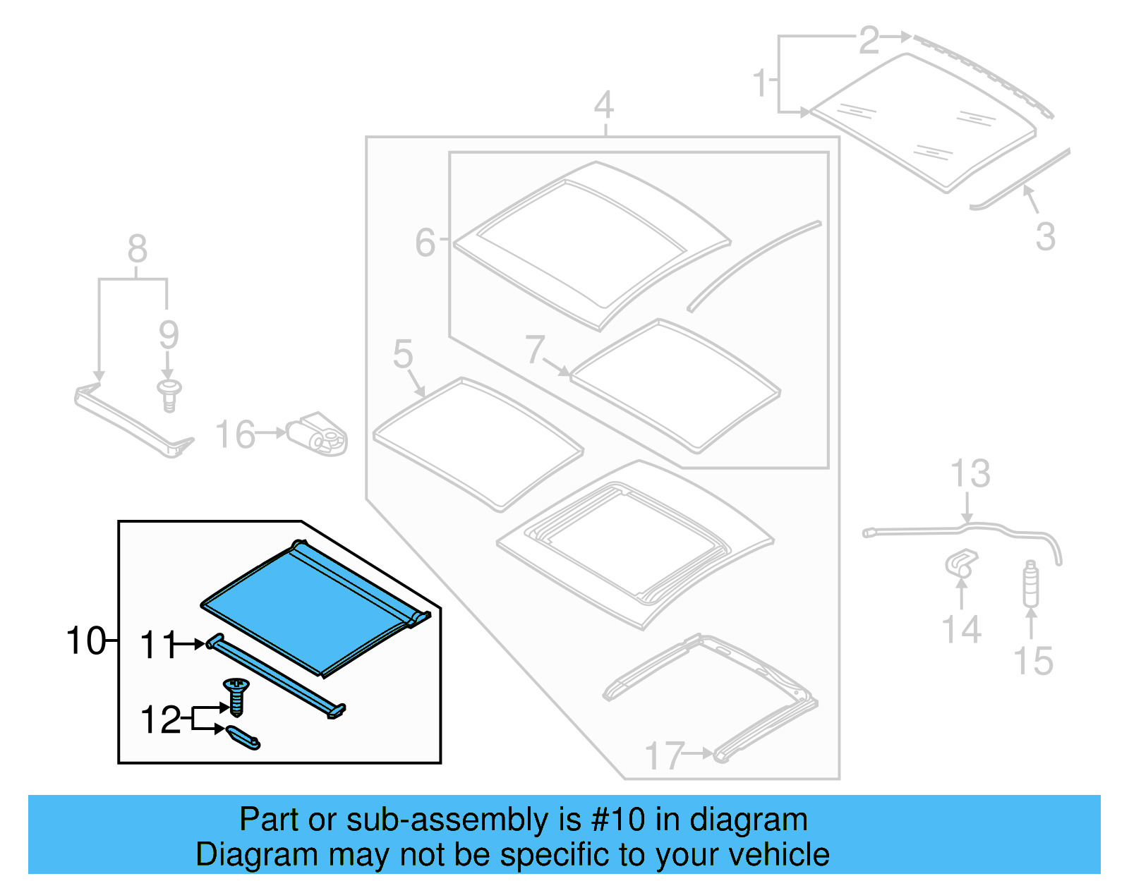 Sunshade 5C5-877-307-C-DM4 - View 4