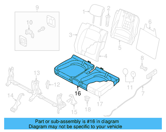 Seat Cushion Pad 5C3-885-319-J - View 5