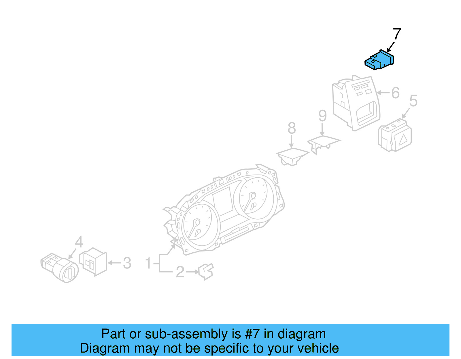 Air Bag Switch 5C5-919-237-WGI - View 4