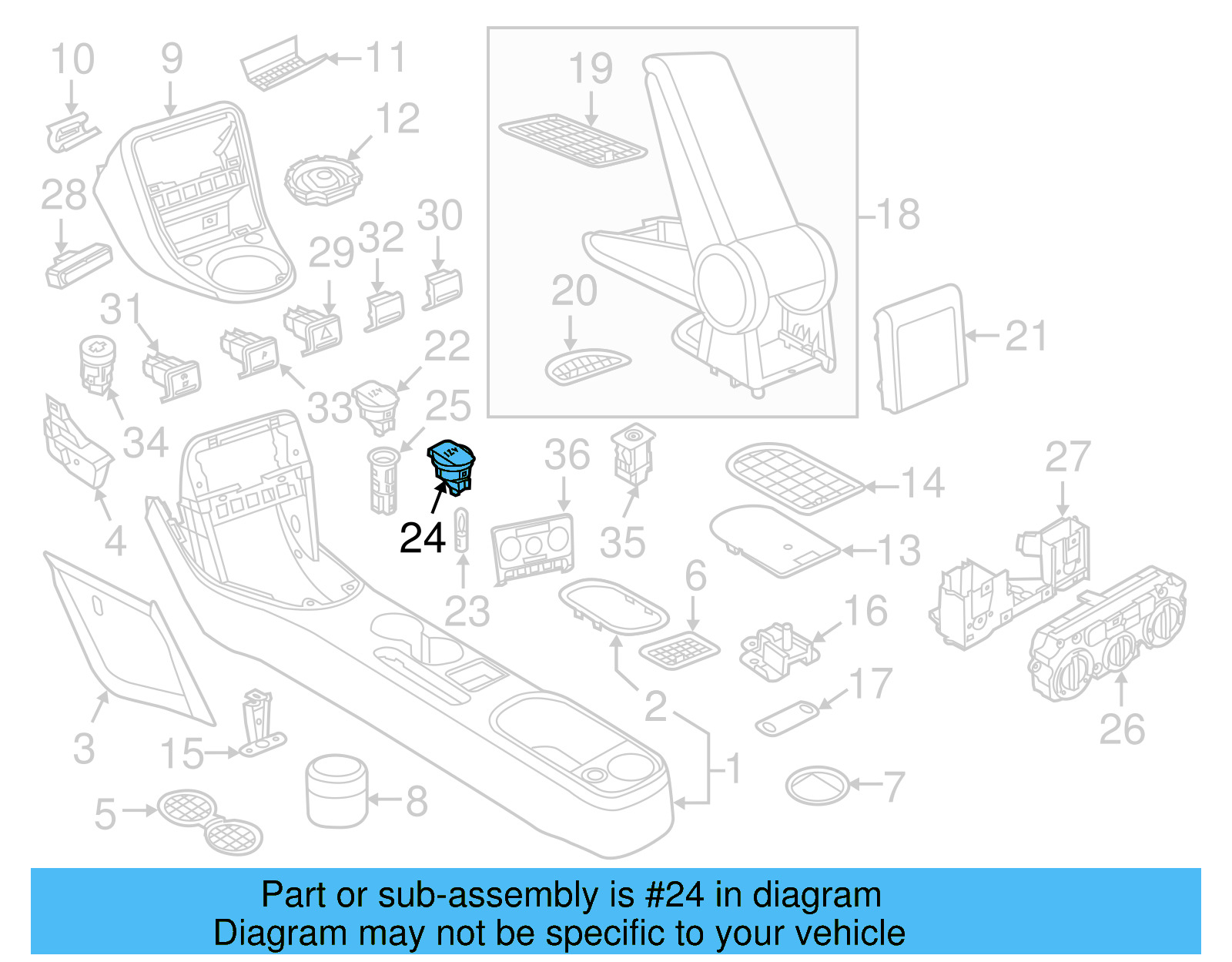 Rear Power Outlet 5C5-919-341-9B9 - View 5