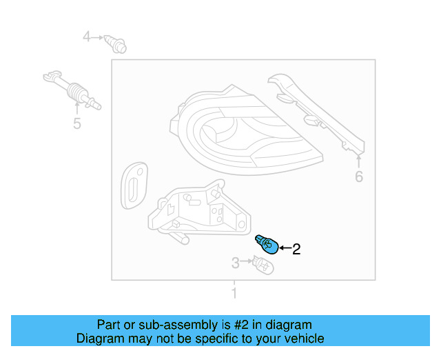 Tail Lamp Assembly Fastener 5C5-945-300-A