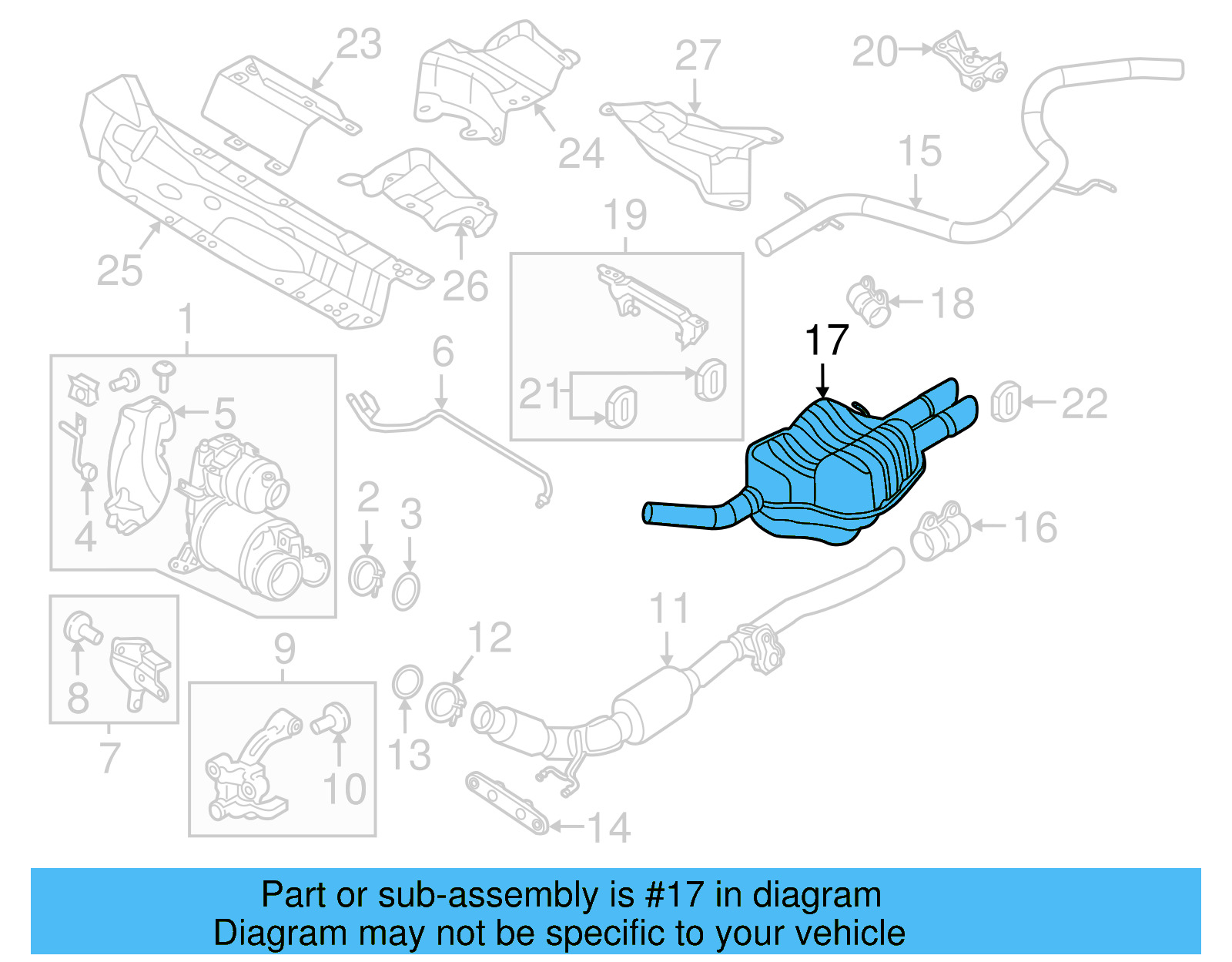 Muffler 5C6-253-609-E - View 2