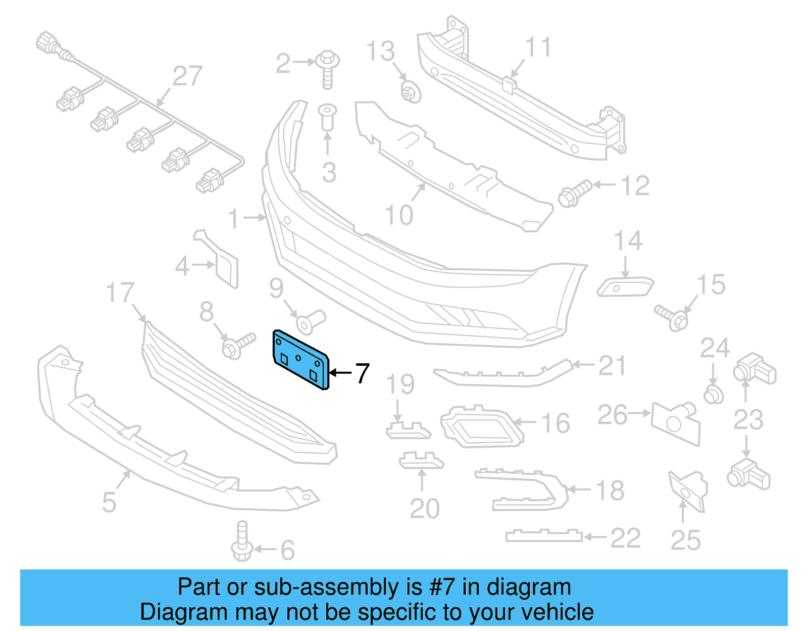 License Bracket 5C6-807-285-D-9B9 - View 4