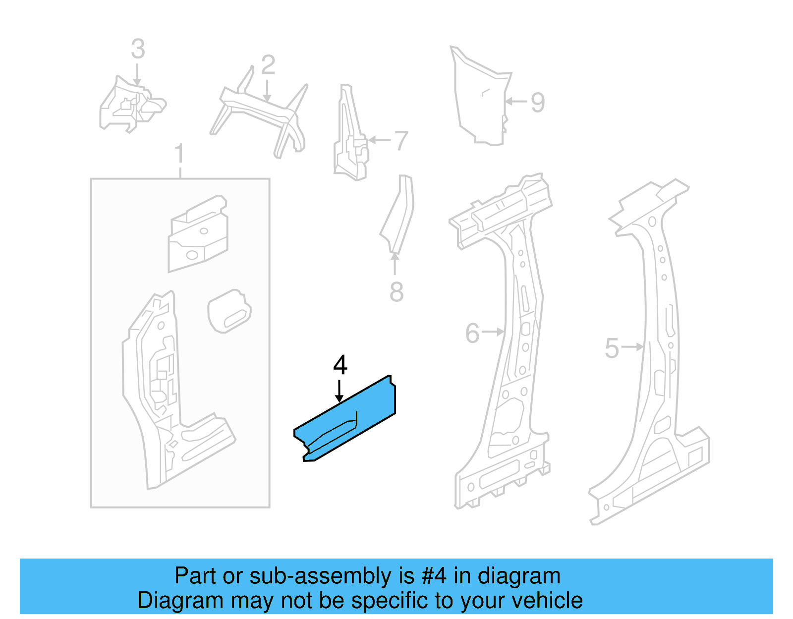 Inner Rocker 5C6810607G - View 7