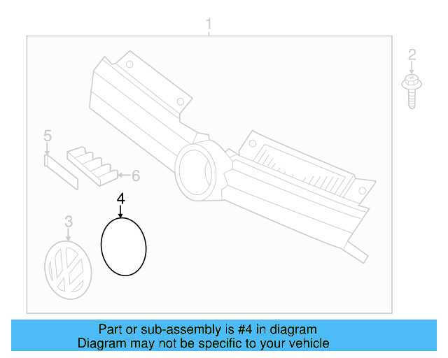 Grille Emblem 5C6-853-601-D-LIP