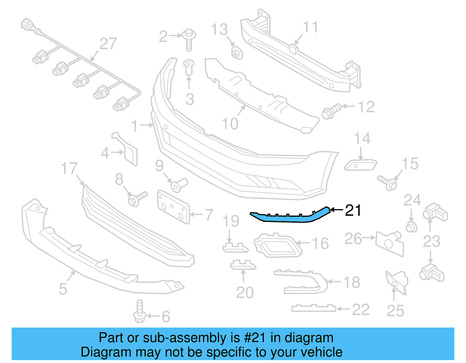 Lower Trim 5C6-853-895-9B9 - View 4