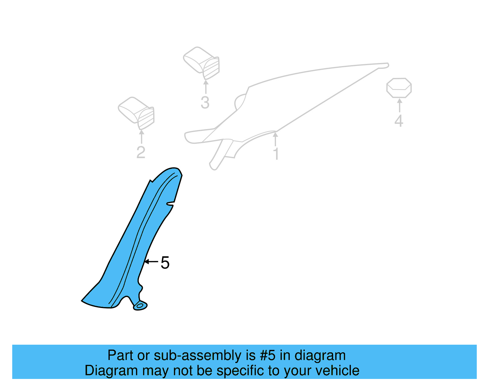 Lower Quarter Trim 5C6-867-765-95T - View 2