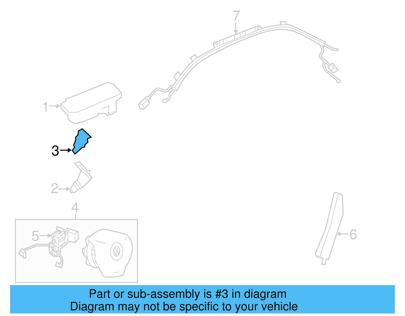 Passenger Air Bag Bracket 5C6-880-572 - View 10