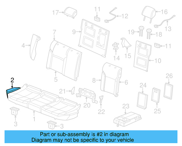 Seat Cushion Pad 5C6-885-319-J - View 3