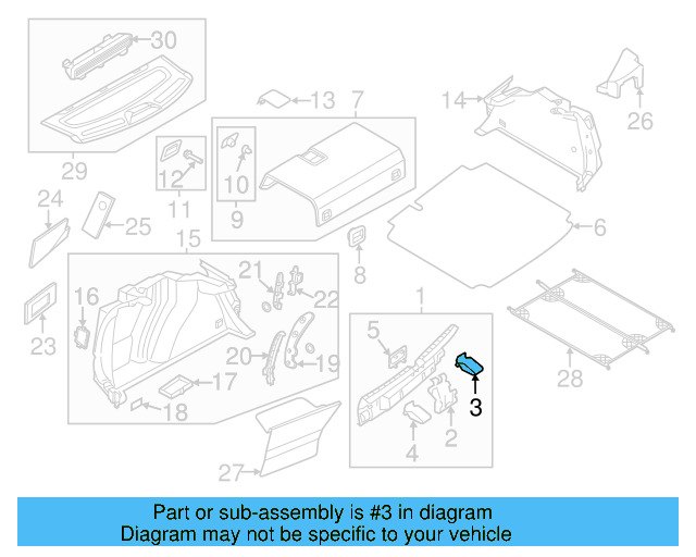 Lower Center Pillar Trim Clip 4A0-867-276-B - View 278