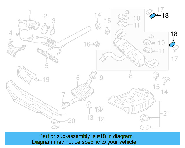 Tailpipe Extension 5G0-253-826 - View 5