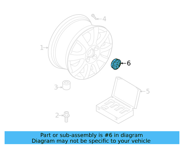 Wheel Center Cap 5G0-601-171-XQI - View 44