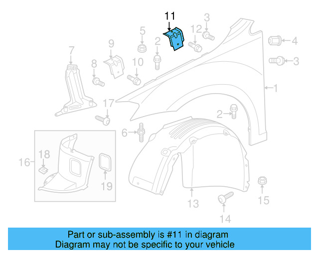 Rear Support 5G0-809-471 - View 2