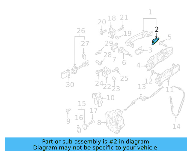 Handle, Outside Packing 5G0-837-209-B-9B9 - View 14