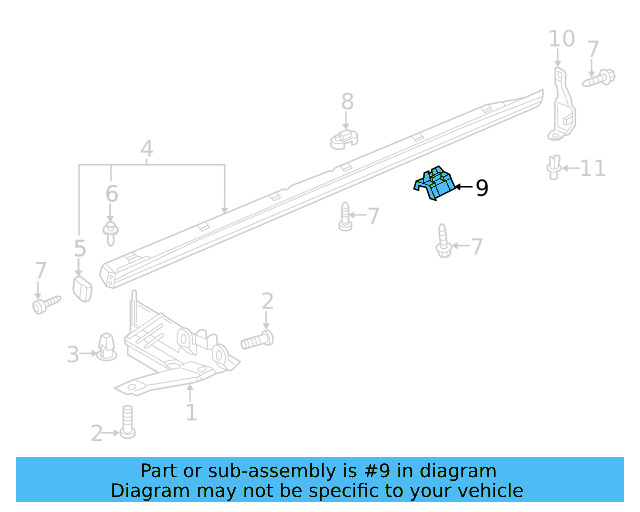 Rocker Molding Adapter 5G0-853-493 - View 2