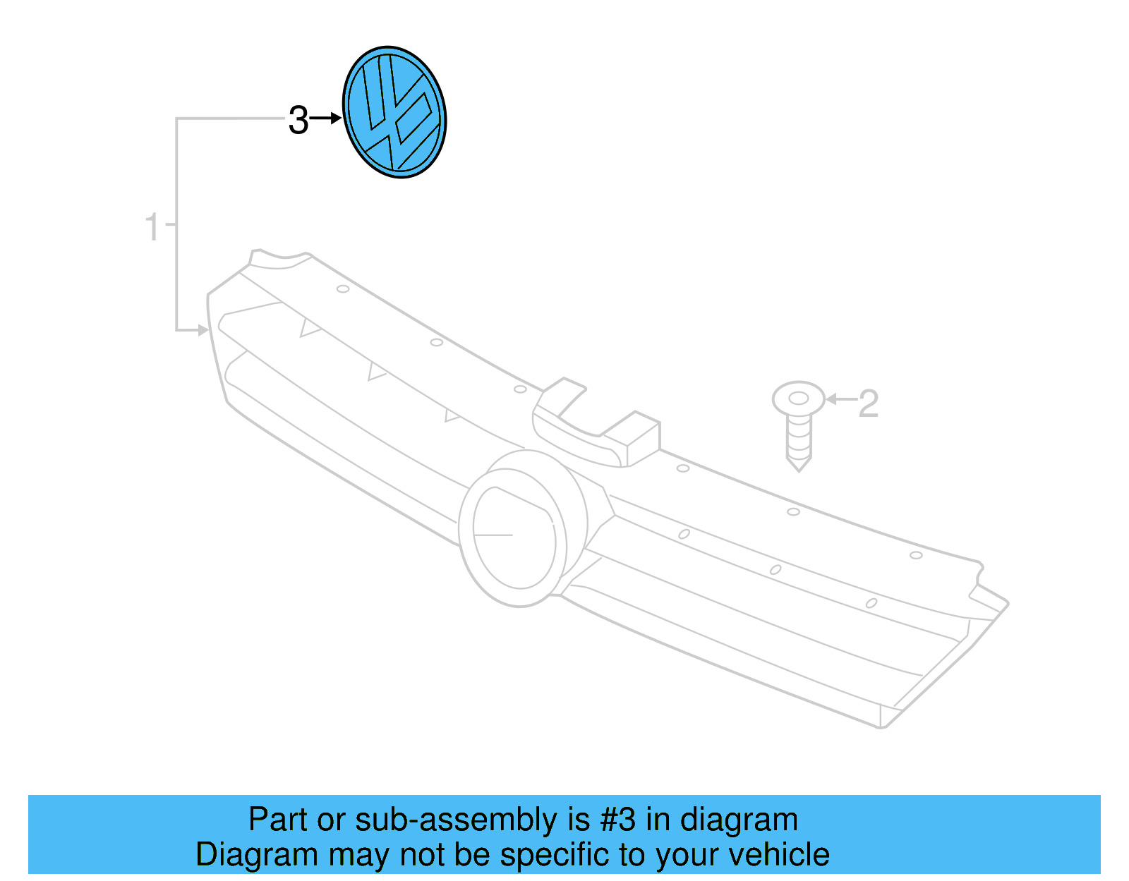 Emblem 5G0-853-601-2ZZ - View 3