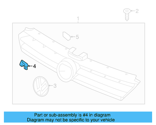 Emblem 5G0-853-601-2ZZ - View 4