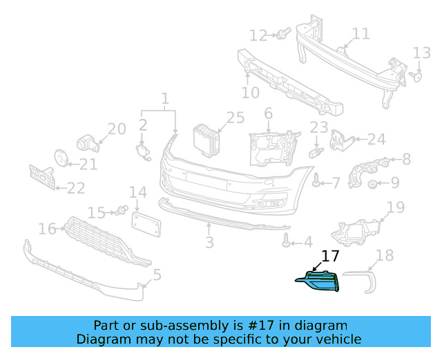 Outer Grille 5G0-853-666-R-041 - View 5