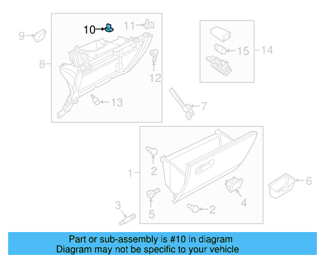 Glove Box Frame Clamp 5G0-857-575-A - View 2