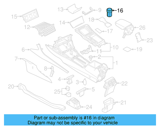 Ashtray 5G0-857-961-A-82V - View 3