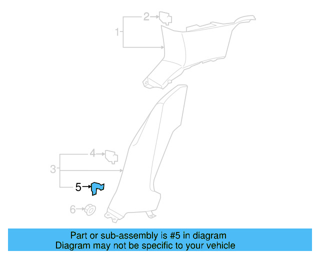 Windshield Pillar Trim Clamp 5G0-867-276-A