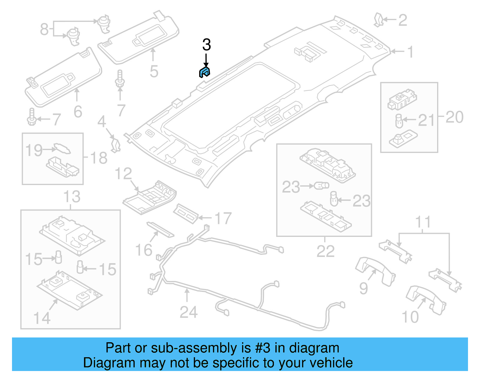 Headliner Clip 5G0-867-289-A - View 50
