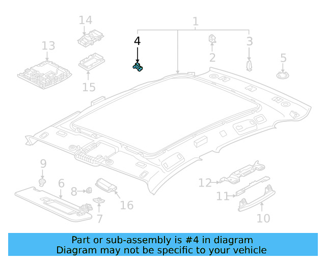 Headliner Clip 5G0-867-289-A - View 12