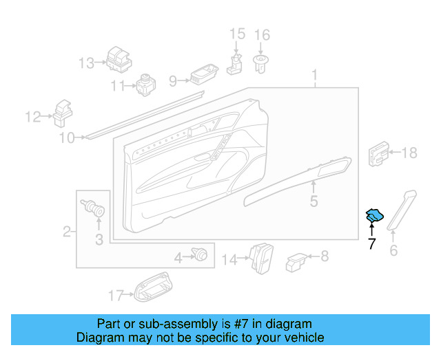 Handle Cover Clip 5G0-867-947 - View 4