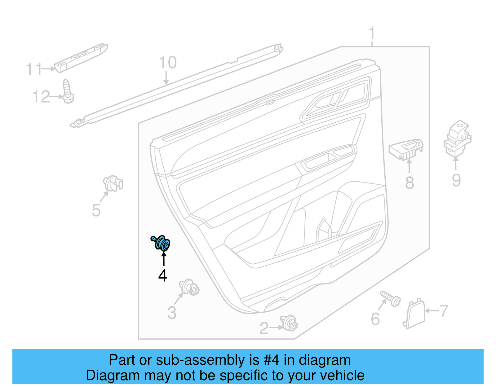 Door Trim Panel Retainer Clip 5G0-868-563 - View 83