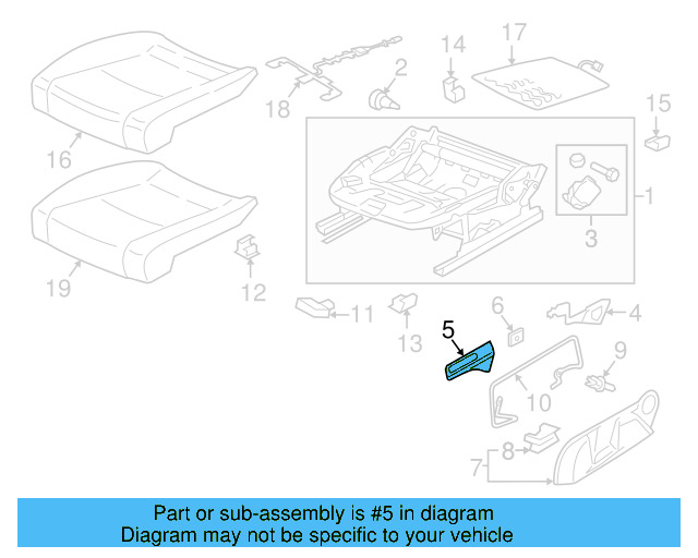 Adjust Lever 5G0-881-092-A - View 5