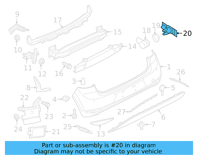 Park Sensor Bracket 5G0-919-493-L