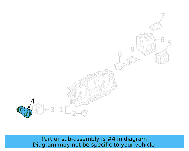 Headlamp Switch 5G0-941-431-BJ-WZU