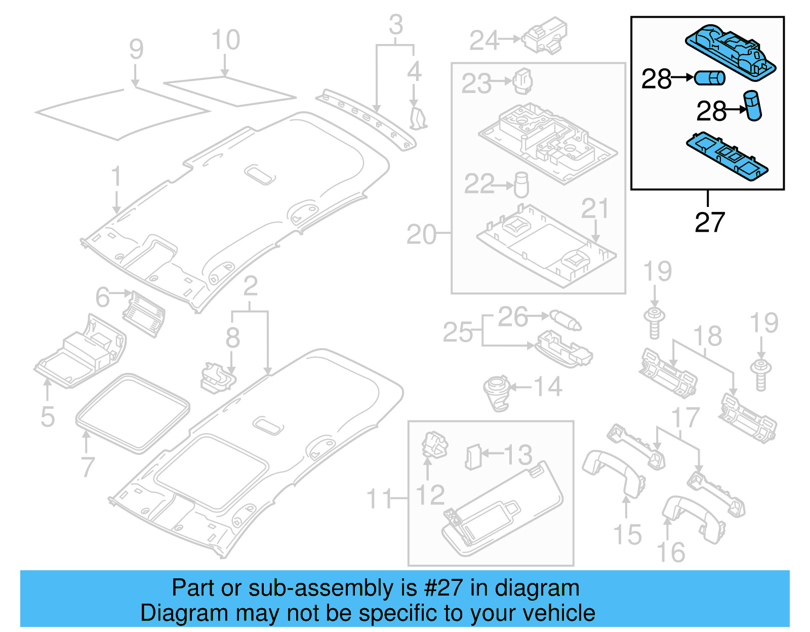 Reading Lmp Assembly 5G0-947-291-K-Y20