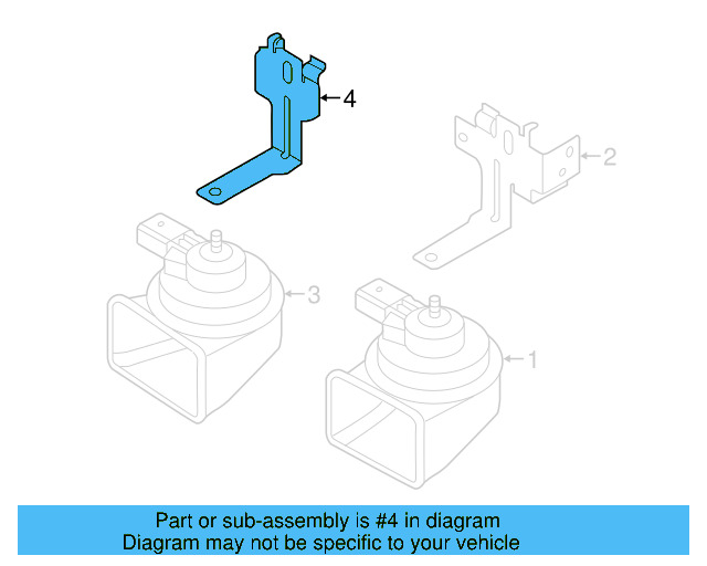 Low Note Horn Bracket 5G0-951-182-C - View 9