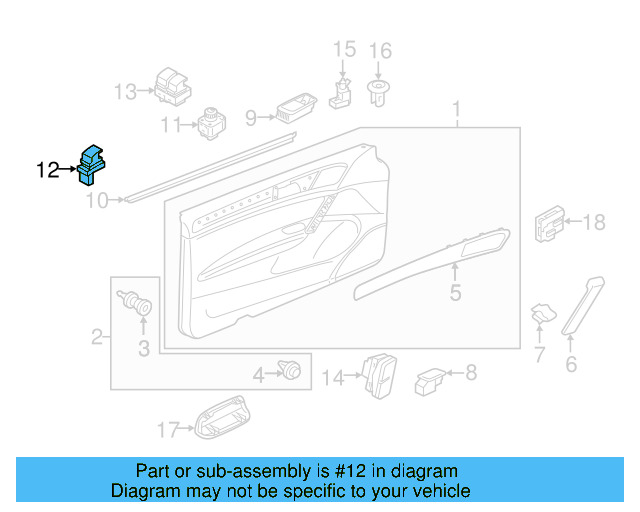 Window Switch 5G0-959-855-K-WHS - View 9