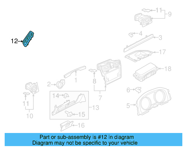 Defogger Grille 5G1-819-706-B-81U - View 5