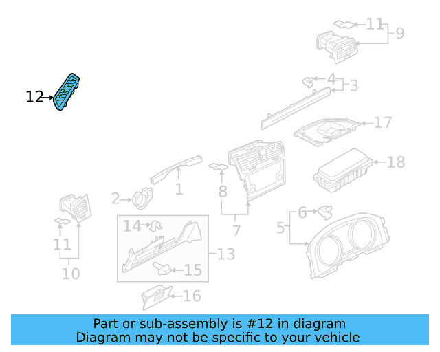 Defogger Grille 5G1-819-706-B-81U - View 7